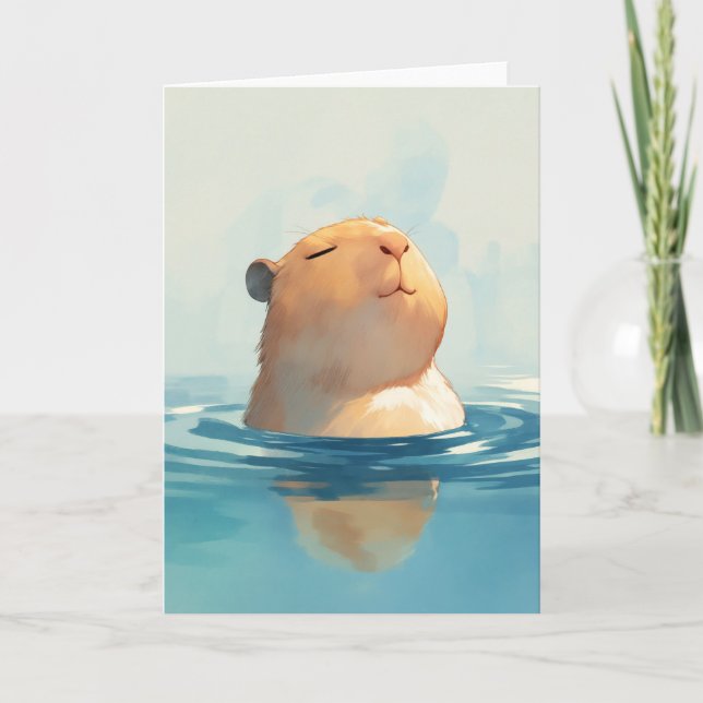 Carte Moment tranquille de Capybara (Devant)