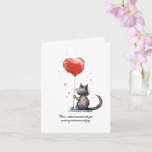 Carte Moments de cœur parfaits   Amour félin merveilleux