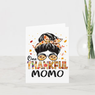 Carte Momo One Thankful Messy Bun Grandma Thanksgiving F