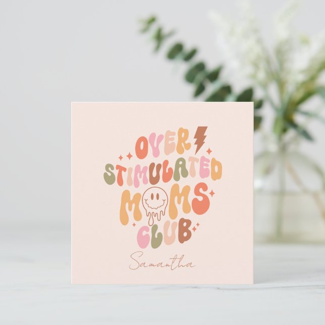Carte Moms Club surstimulé - Relatable et réel (Debout devant)