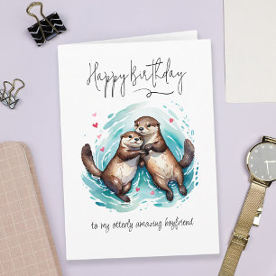 Carte Mon ami Otter Pun Otter Otter Extraordinaire Anniv