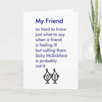 Carte Mon ami - un drôle obtient le poème bon