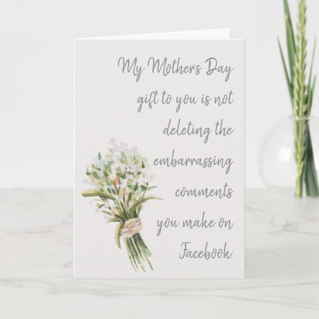 Carte Mon cadeau de fête des mères pour toi (Devant)