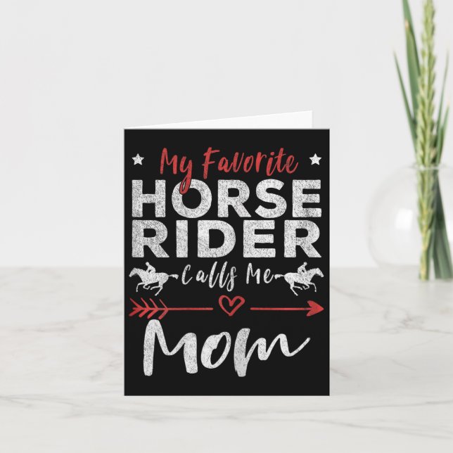 Carte Mon cavalier Préféré M'Appelle Maman Horseback Rid (Devant)
