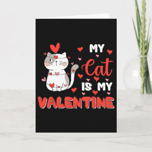 Carte Mon chat est mon valentin Adorable Kitty Cute Vale