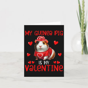 Carte Mon cochon d'Inde est mon cœur de la Saint-Valenti