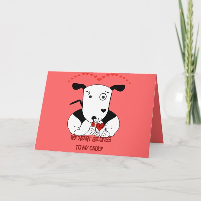 Carte Mon coeur appartient à mon papa (Devant)