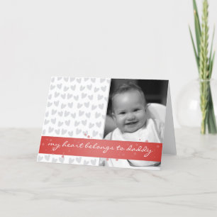 Carte mon coeur appartient aux coeurs de papa avec le