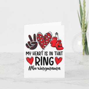 Carte Mon Coeur Est Dans Cette Anneau Boxe Maman Boxe