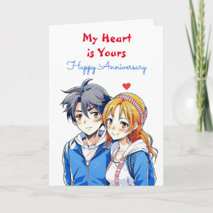 Carte Mon coeur est le tien   Anniversaire heureux d'Ani