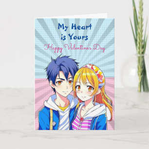 Carte Mon coeur est le tien   HEUREUSE SAINTE-VALENTIN