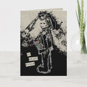 Carte mon coeur plonge compassion sinibunny