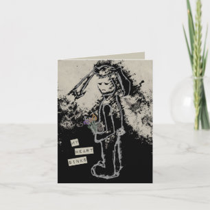 Carte mon coeur plonge compassion sinibunny