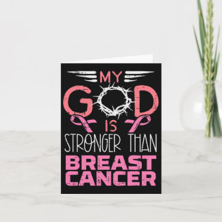Carte Mon Dieu est plus fort que la conscience du cancer
