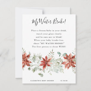 Carte Mon eau a cassé   Jeu Baby shower