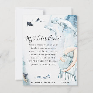 Carte Mon eau a cassé   Jeu Baby shower