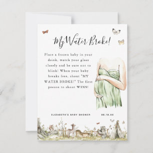 Carte Mon eau a cassé Jeu Baby shower