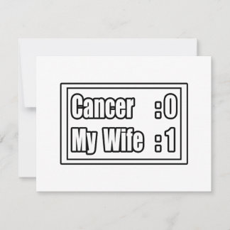 Carte Mon épouse bat le cancer (tableau de bord)