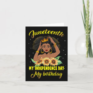 Carte Mon fête de l'Indépendance Mon anniversaire Reine 