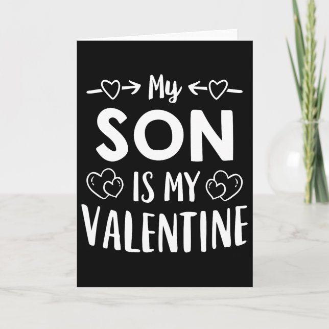 Carte Mon fils est mon T-shirt de la Saint-Valentin Cute (Devant)