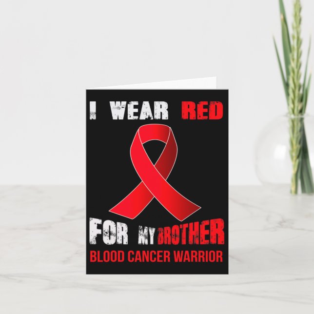 Carte Mon frère - Mon guerrier du cancer du sang (Devant)