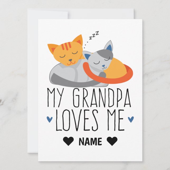 Carte Mon Grand-Père M'Aime (Devant)