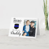 Mon Héros Porte Un Badge Papa Fête des pères Photo