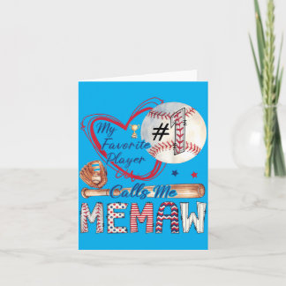 Carte Mon Joueur Favori M'appelle Memaw Baseball T-Ball