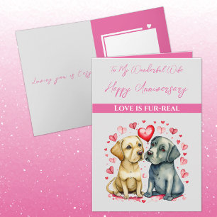 Carte Mon merveilleux Femme chiens mignons Anniversaire