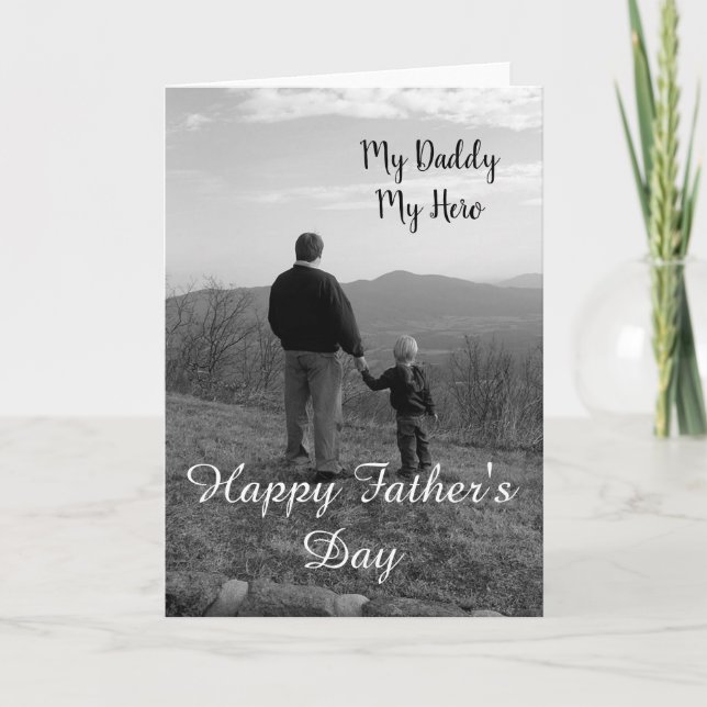 Carte Mon papa mon héros (Devant)