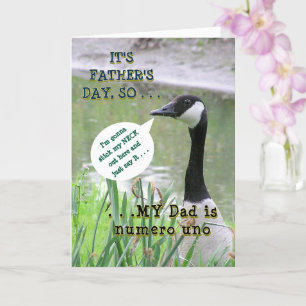 Carte "Mon Père Est Numero Uno" /Bonne Fête des pères