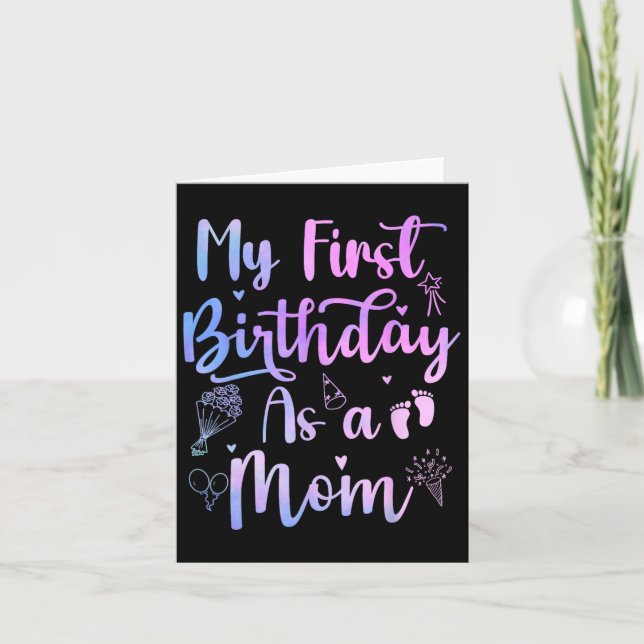 Carte Mon Premier Anniversaire Comme Maman Fantastique F (Devant)