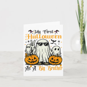 Carte Mon Premier Halloween En Tant Que Citrouille Fantô