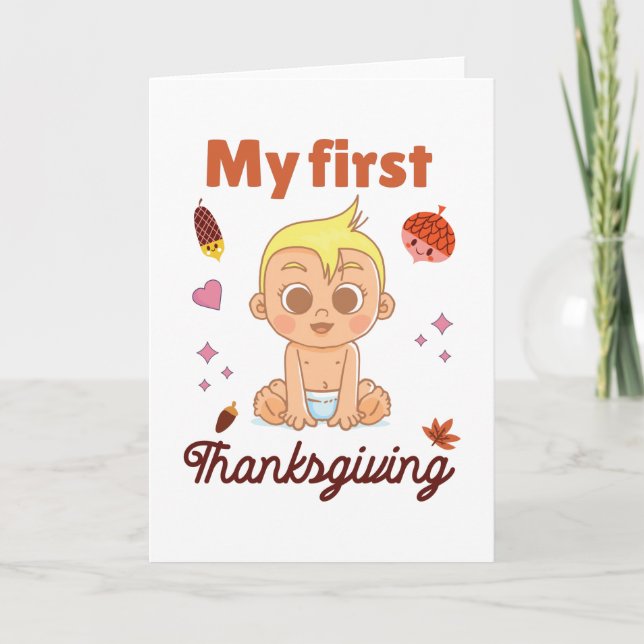 Carte Mon premier Thanksgiving (Devant)