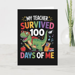 Carte Mon professeur a survécu 100 jours de mon école de