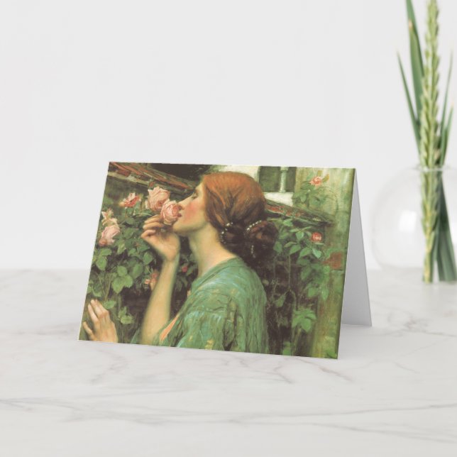 Carte Mon Rose doux, ou Âme du Rose par Waterhouse (Devant)