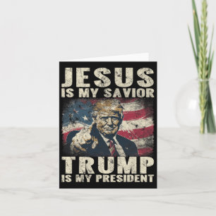 Carte Mon Sauveur Trump est mon Président 2024 American 