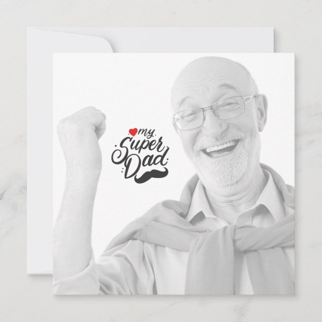 Carte Mon super papa, Bonne Fête des pères, papa (Devant)