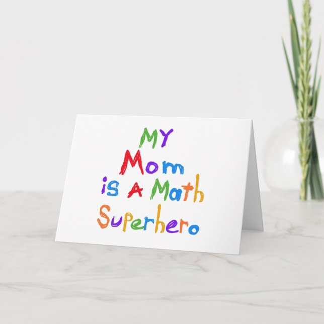 Carte Mon T-shirts et cadeaux de super héros de maths de (Devant)