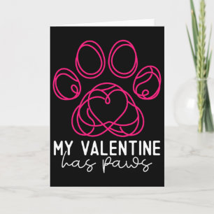 Carte Mon Valentin a des pattes - Amusing pour les amour