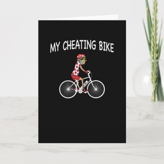 Carte Mon Vélo Électrique Qui Truche Cadeau Vélo (Devant)
