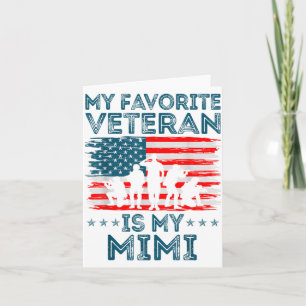 Carte Mon vétéran préféré est mon drapeau américain Mimi