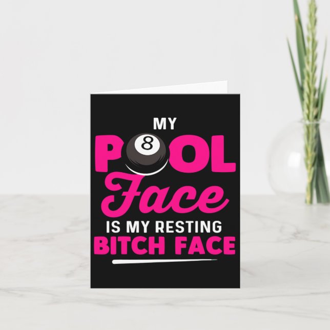 Carte Mon Visage De Piscine C'Est Mon Billard De Repos (Devant)