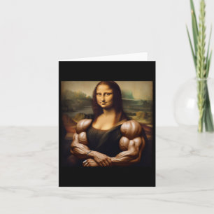 Carte Mona Lisa Bodybuilding Funny Cadeau 1