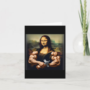 Carte Mona Lisa Bodybuilding Funny Cadeau 6