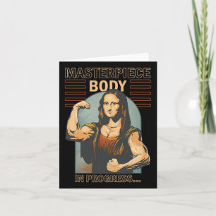 Carte Mona Lisa Bodybuilding Muscle Gym Poids Wo