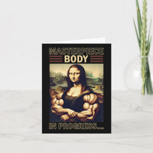 Carte Mona Lisa Bodybuilding Muscle Gym Poids Wo
