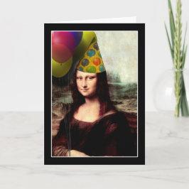 Carte Mona Lisa Joyeuse Casquette de fête d'anniversaire