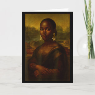 Carte Mona Lisa noire Afro Africaine Mélanine Histoire d