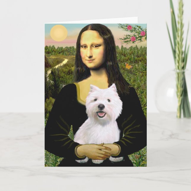 Carte Mona Lisa - Westie 2 (Devant)